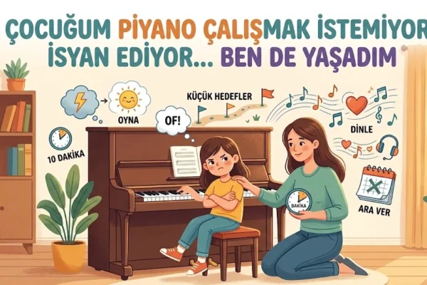 Çocuğum Piyano Çalışmak İstemiyor, İsyan Ediyor… Ben de Yaşadım - Ankara Özel Piyano Dersi - Minik Tuşlar