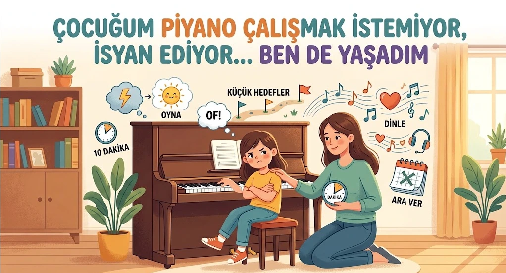 Çocuğum Piyano Çalışmak İstemiyor, İsyan Ediyor… Ben de Yaşadım